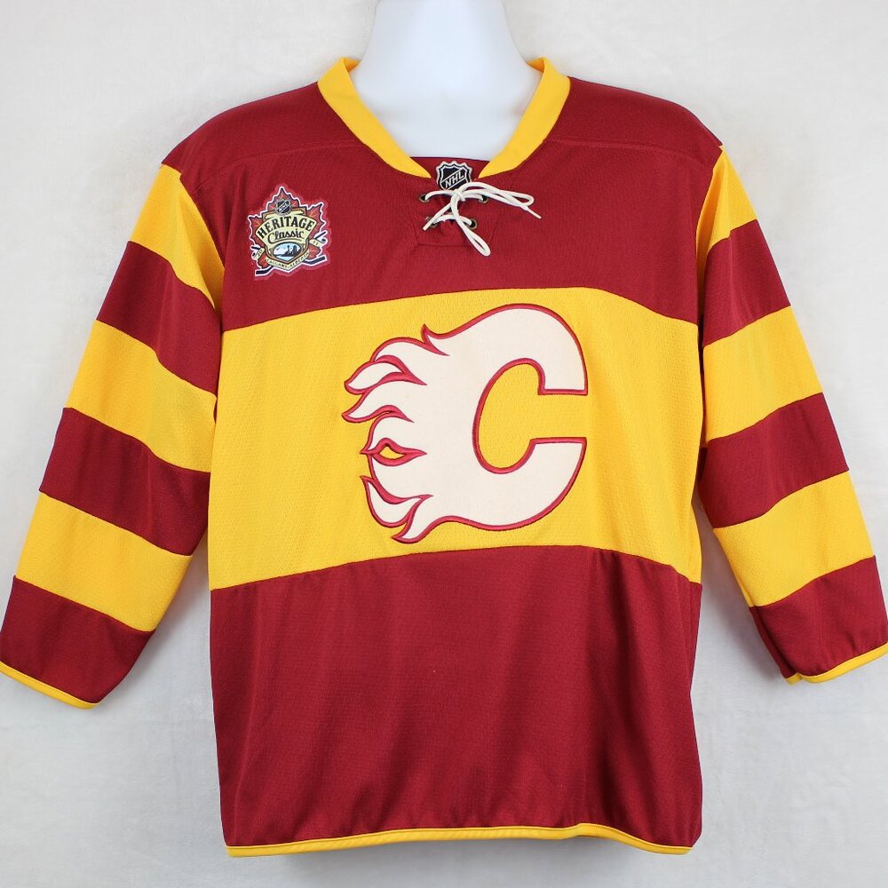 Rare Reebok Calgary Flames Heritage NHL Hockey Jersey (S)